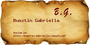 Busztin Gabriella névjegykártya